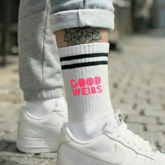 Good Weibs Socken mit neonpink