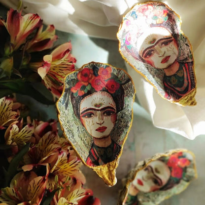 Austern Schmuckschale - Frida Kahlo