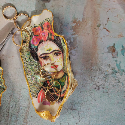 Austern Schmuckschale - Frida Kahlo